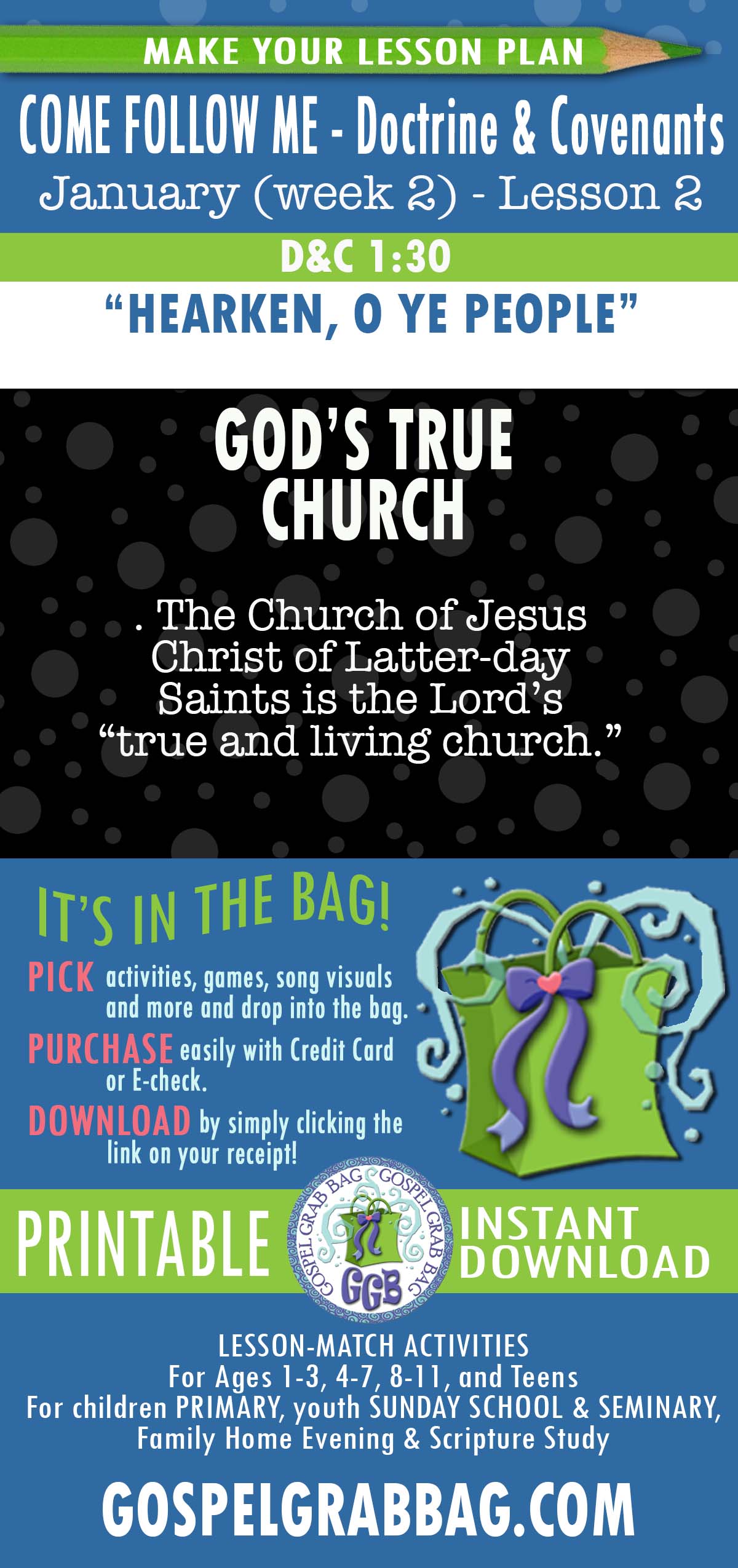 ACTIVITIES FOR Come Follow Me Doctrine & Covenants - January week2 "Hearken, O Ye People"