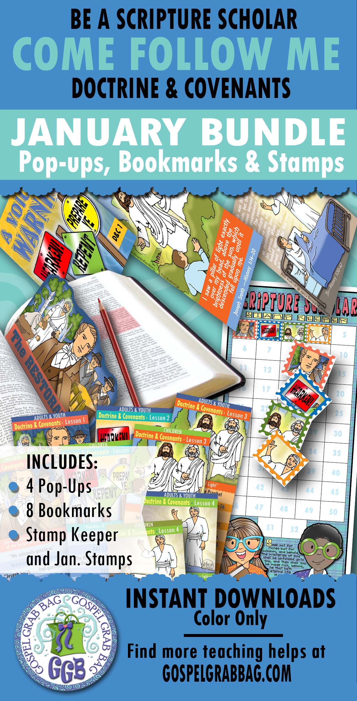 Come Follow Me SCRIPTURE SCHOLARS Doctrine and Covenants - January 2025 bundle