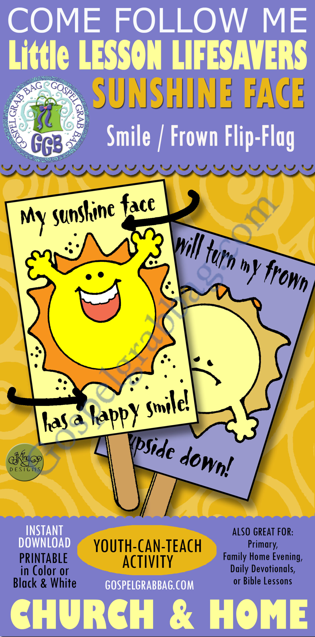 I HAVE FEELINGS Sunshine Face smile and frown flip-flag