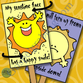 I HAVE FEELINGS Sunshine Face smile and frown flip-flag