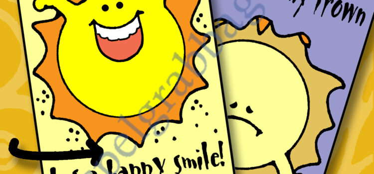 I HAVE FEELINGS Sunshine Face smile and frown flip-flag