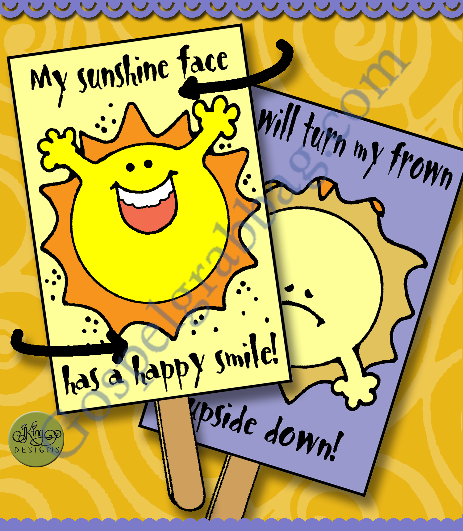 I HAVE FEELINGS Sunshine Face smile and frown flip-flag