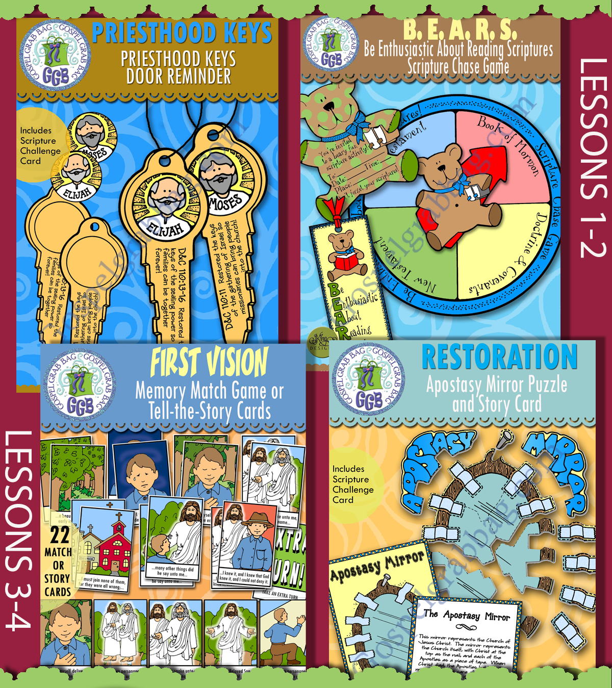 Ages 12-16 TEEN Come Follow Me - Doctrine and Covenants - Lesson Lifesaver Activities BUNDLE - JANUARY 2025