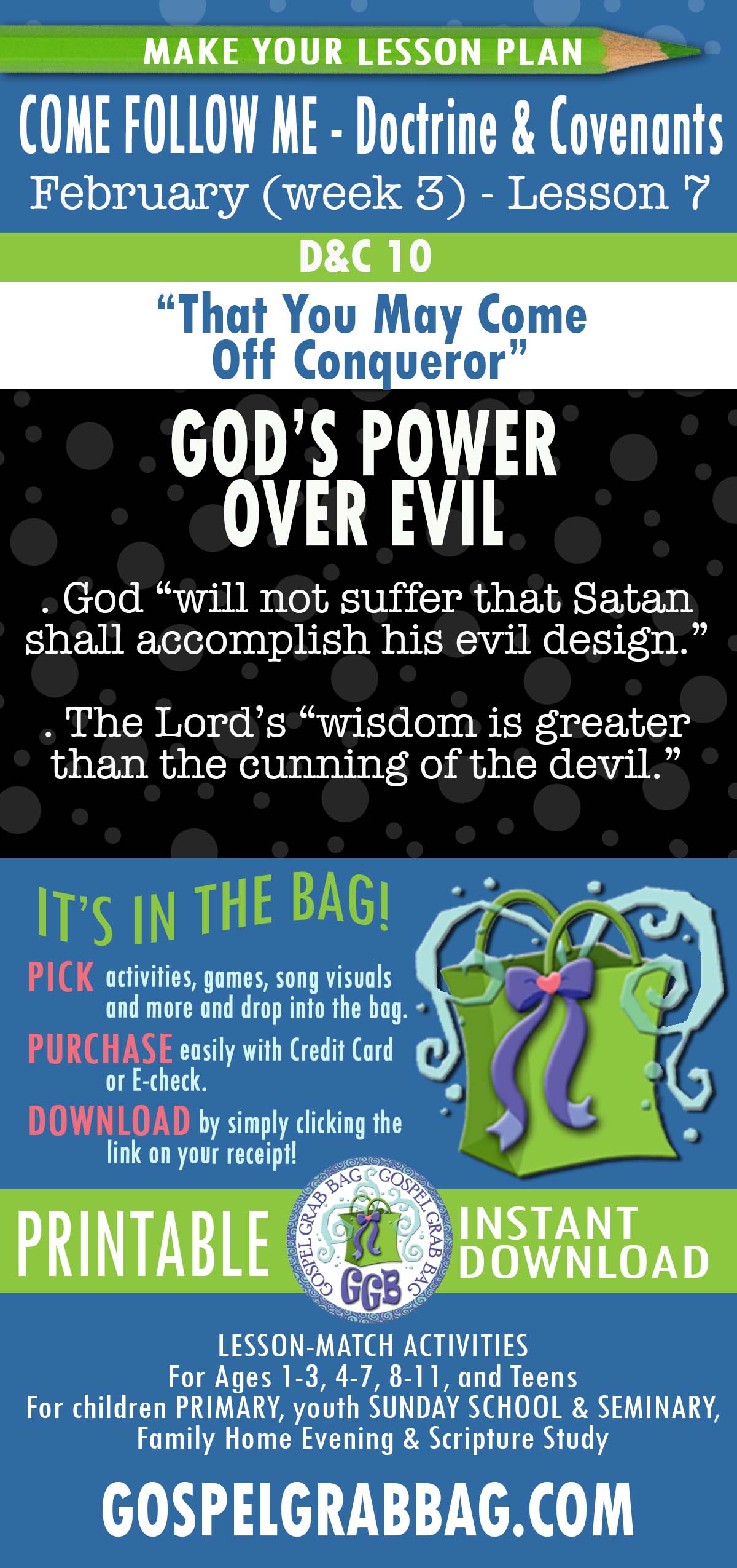 FEBRUARY COME FOLLOW ME Doctrine & Covenants “That You May Come Off Conqueror”