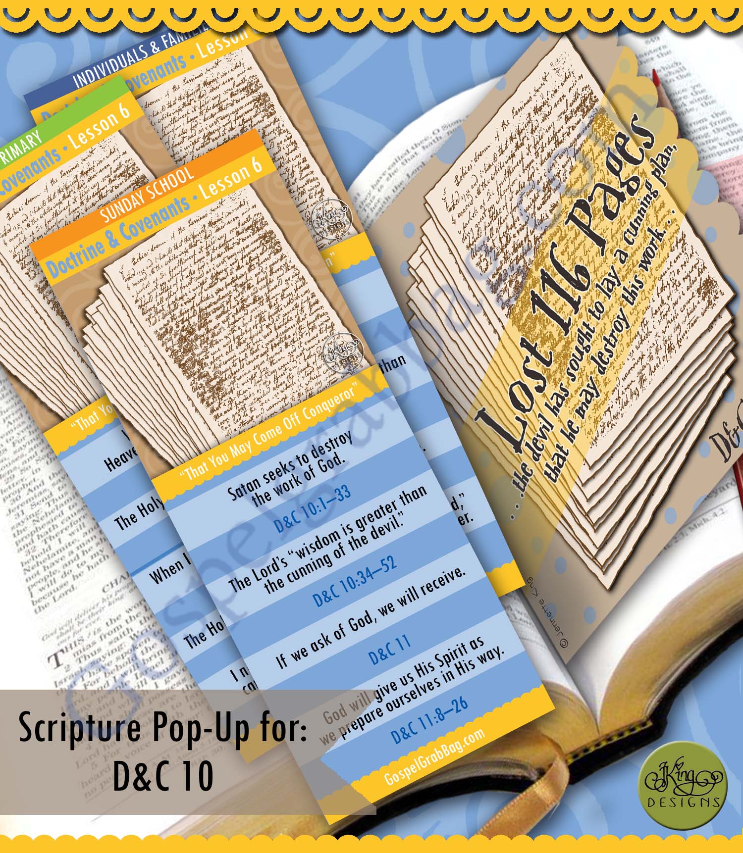 "That You May Come Off Conqueror" Scripture Scholars bookmark and pop-up BUNDLE - February week 3 (lesson #7)
