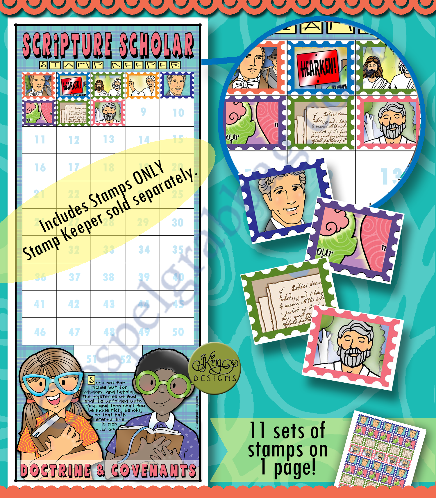 Reward STAMPS for Scripture Scholars FEBRUARY Come Follow Me D&C 3-17; Joseph Smith--History 1:66-75