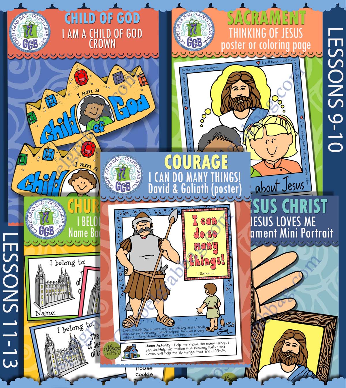 AGES 1-5 activities for MARCH D&C Come Follow Me lessons 9-13 BUNDLE for all ages