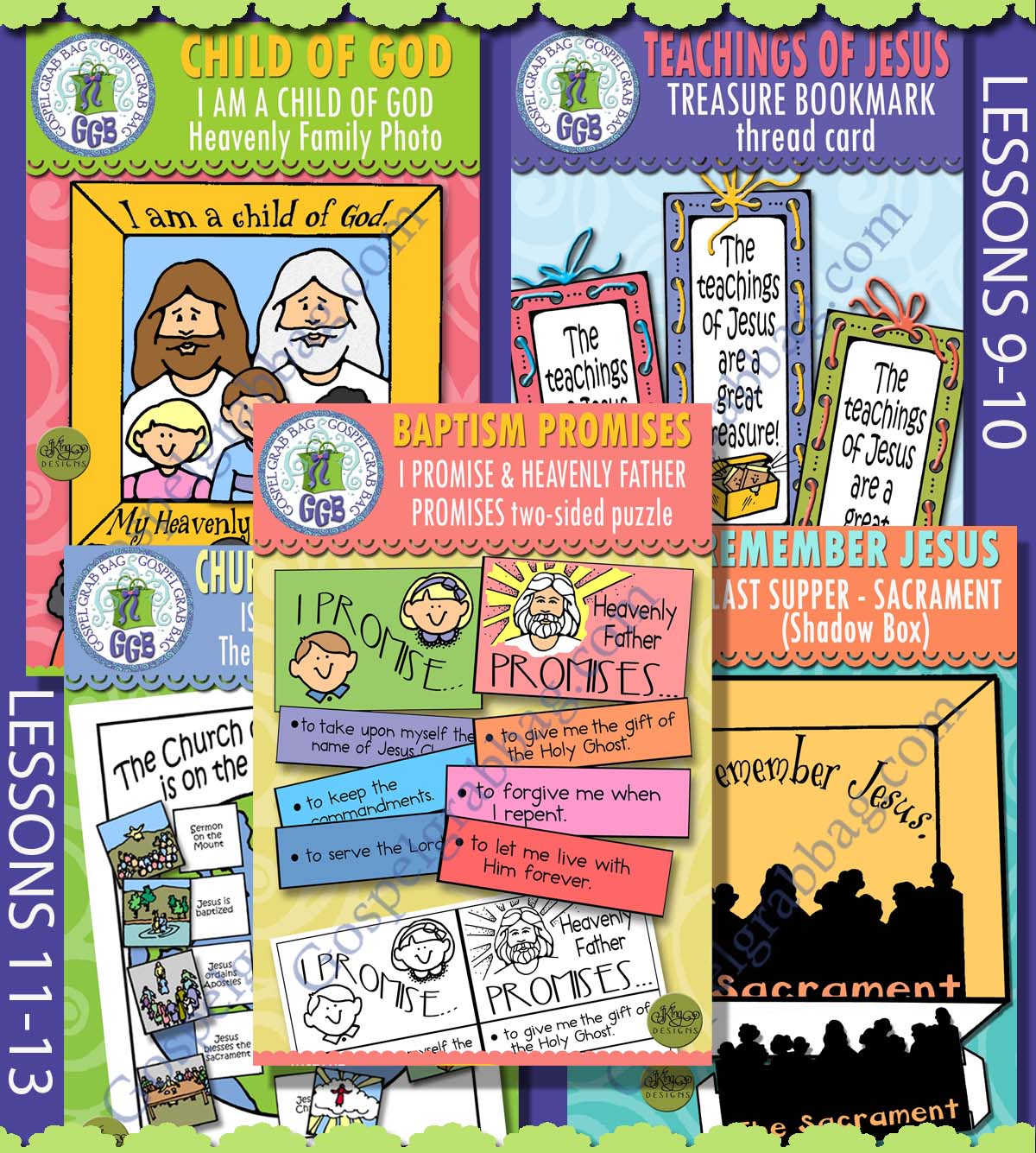AGES 4-7 activities for MARCH D&C Come Follow Me lessons 9-13 BUNDLE for all ages