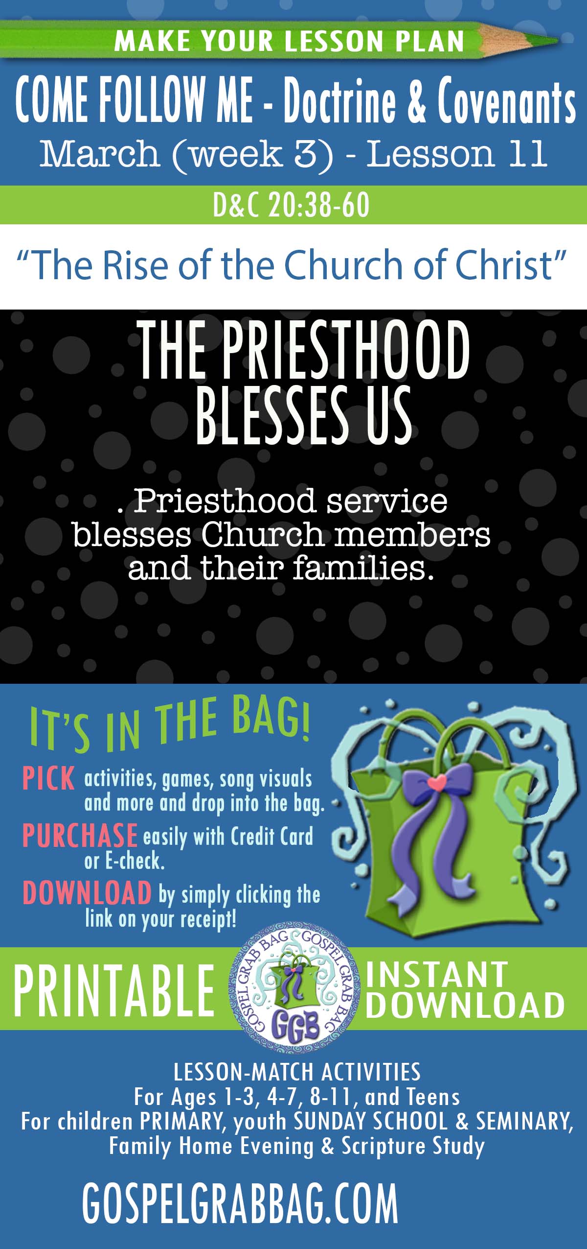 Activities for MARCH - week 3 COME FOLLOW ME (Doctrine & Covenants 20-22) “The Rise of the Church of Christ”