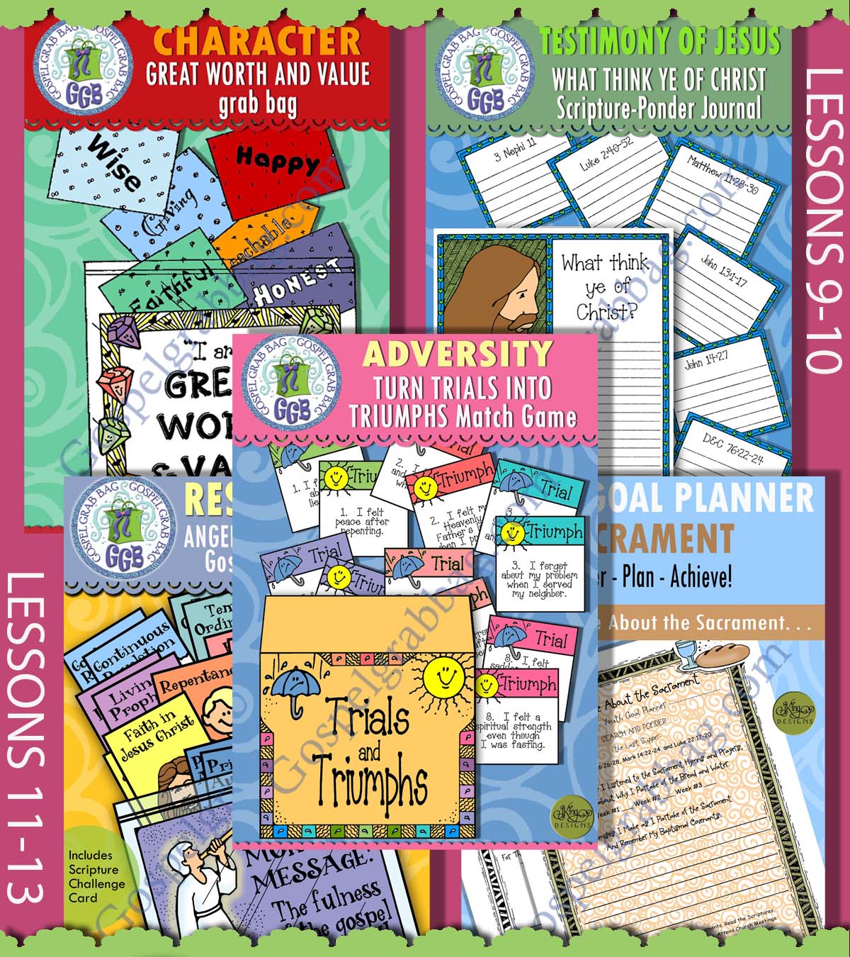 TEEN (ages 12-16) activities for MARCH D&C Come Follow Me lessons 9-13 BUNDLE for all ages
