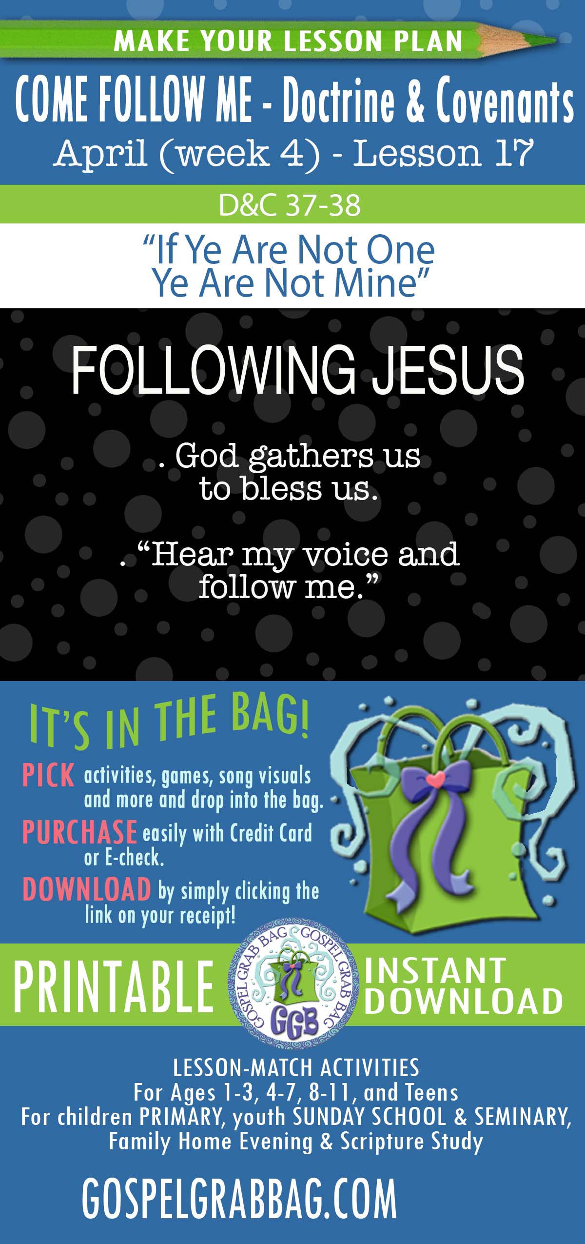 Activities for APRIL - week 4 COME FOLLOW ME Doctrine & Covenants “If Ye Are Not One Ye Are Not Mine” (D&C 37-40