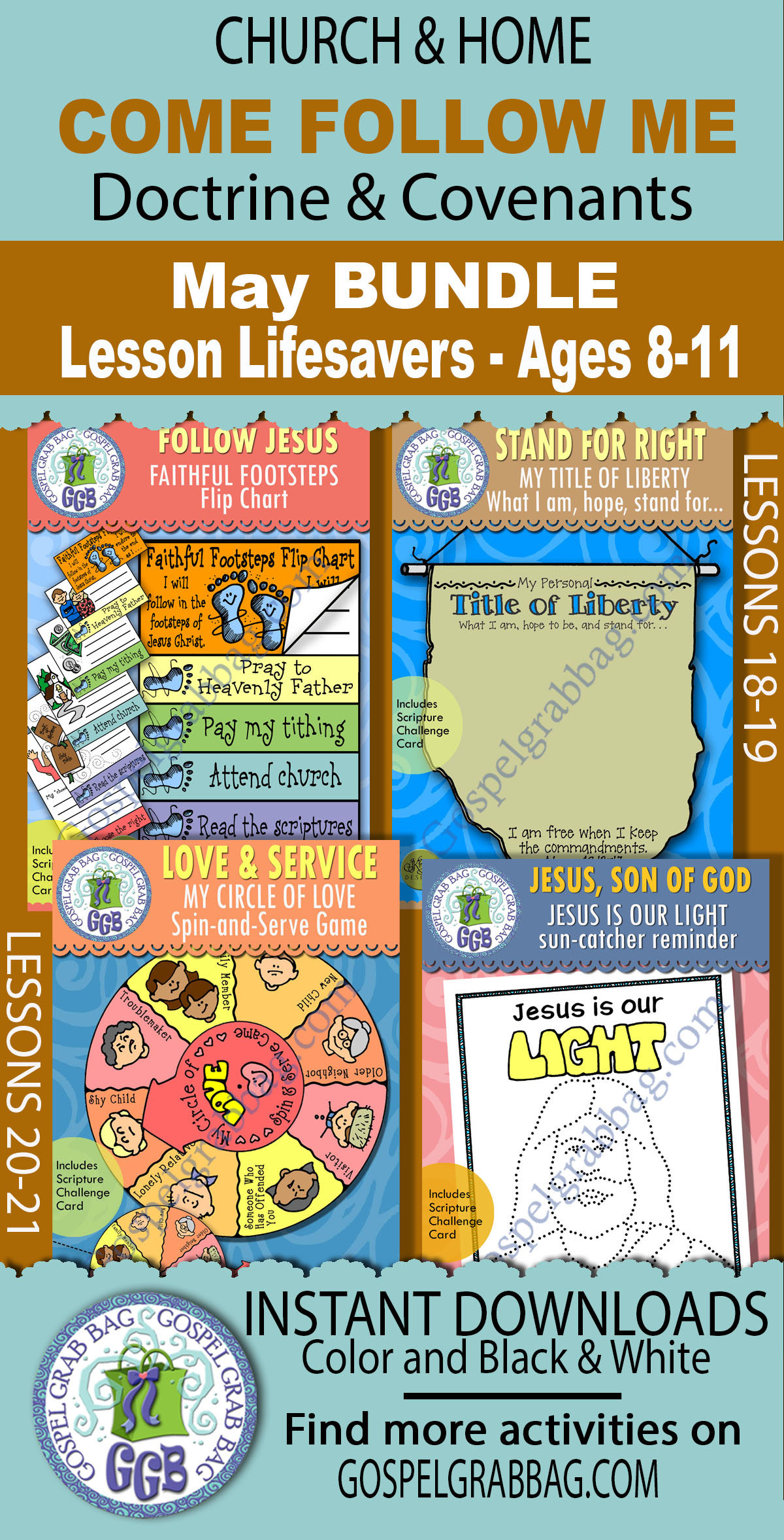 Children Ages 8-11 Activities FOR Come Follow Me Doctrine and Covenants - May 2025