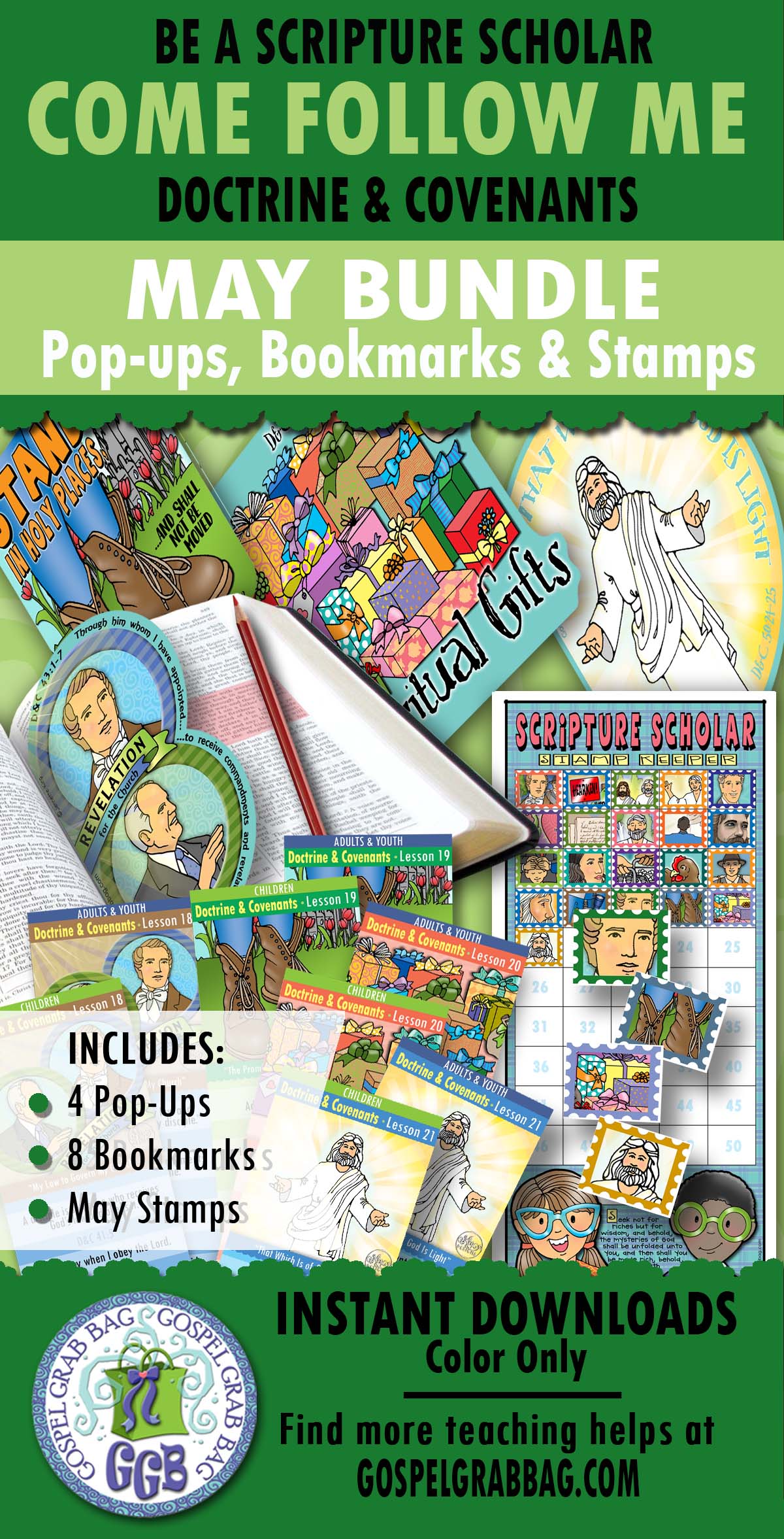 Scripture Scholars COME FOLLOW ME May BUNDLE D&C 41-50