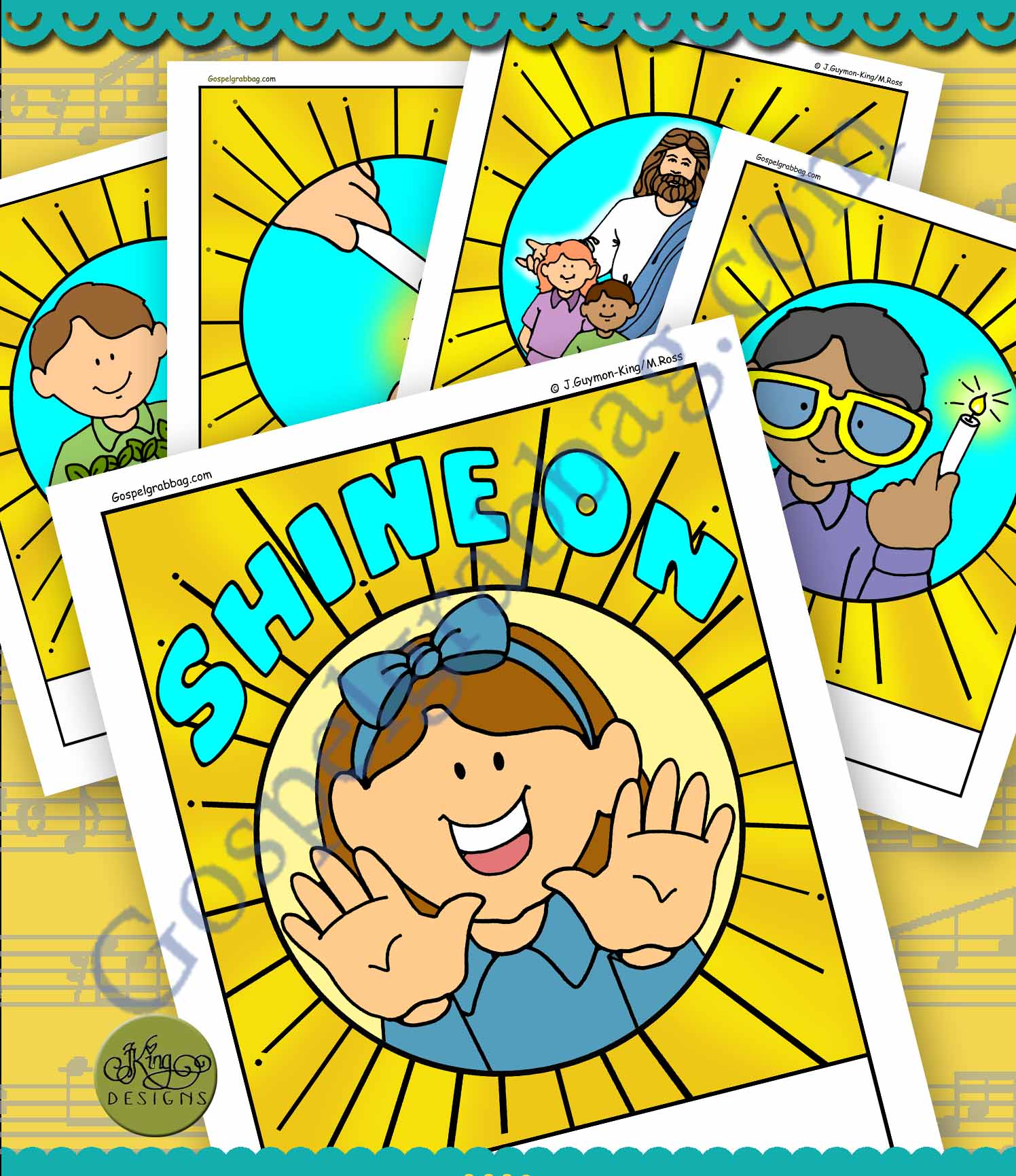 "Shine On" song visuals, Children's Songbook p. 144