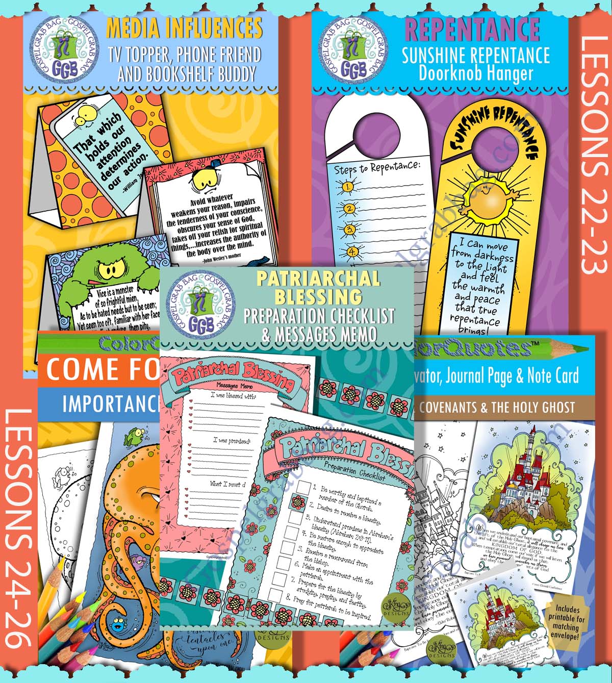 D&C 51-70 BUNDLE for Ages 11-16 TEENS Activities for Come Follow Me June weeks 1-5 Doctrine and Covenants