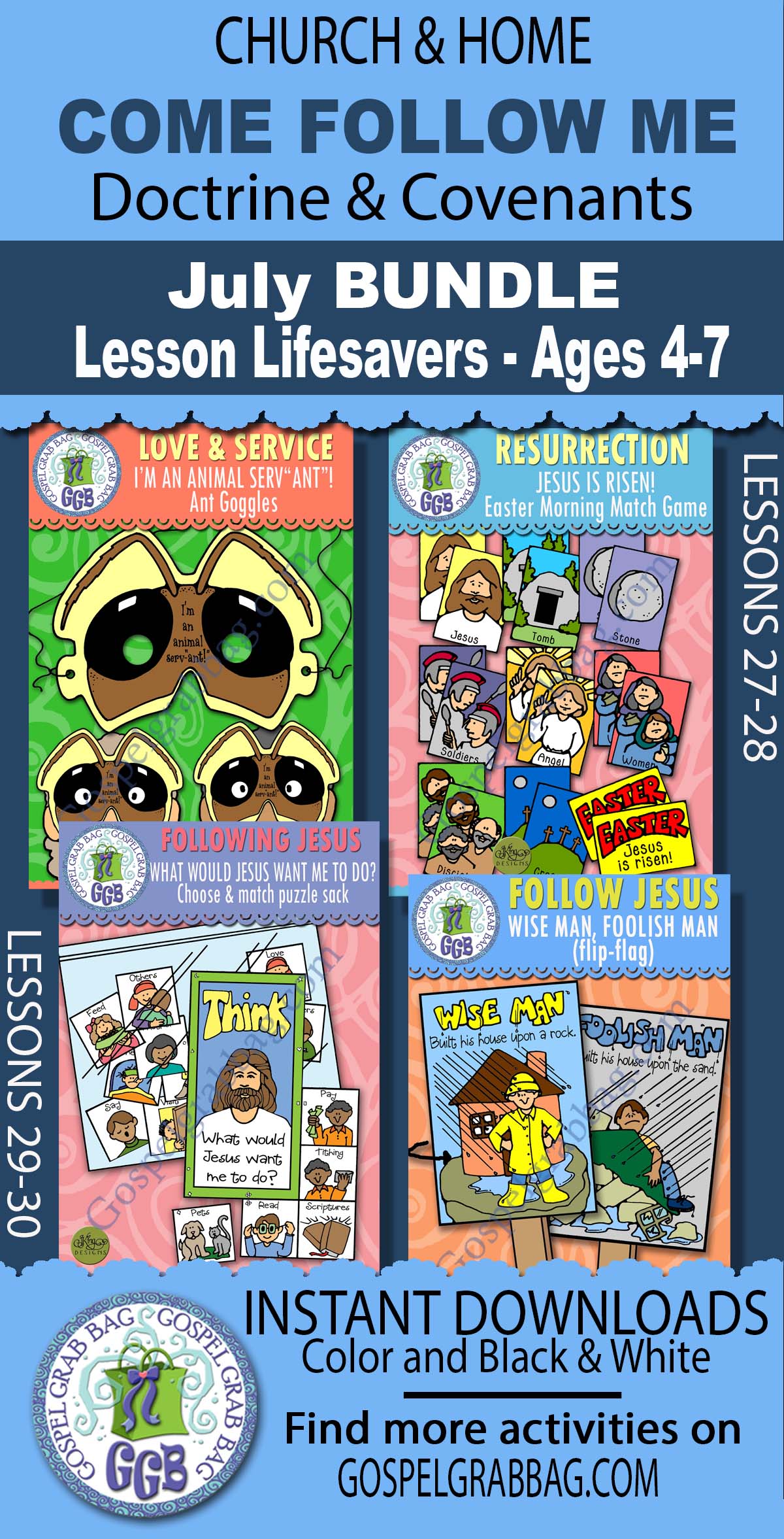 AGES 4-7 Activities for COME FOLLOW ME July - Doctrine and Covenants 71-83