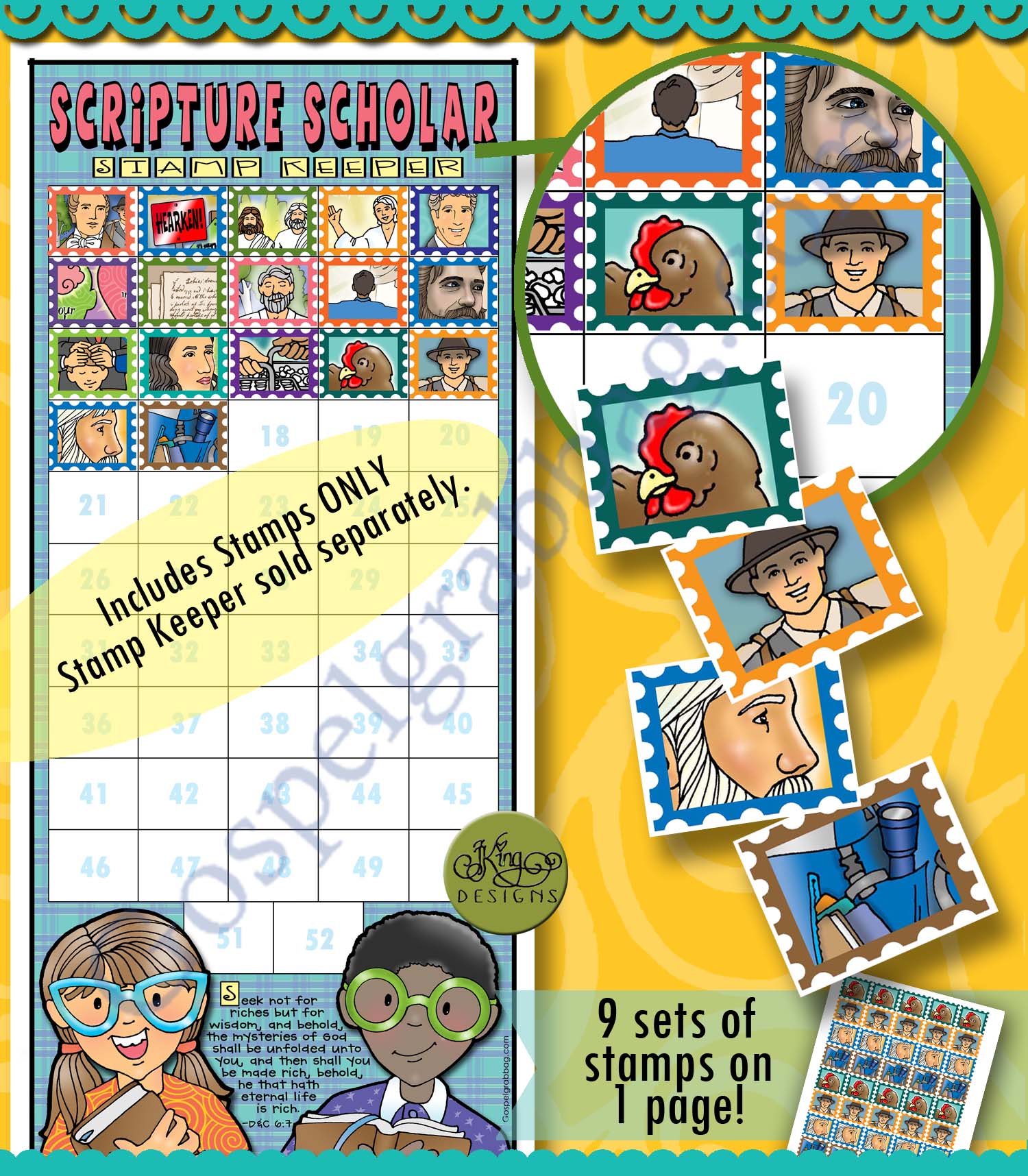 APRIL Scripture Scholar Stamps for Doctrine and Covenants Come Follow Me