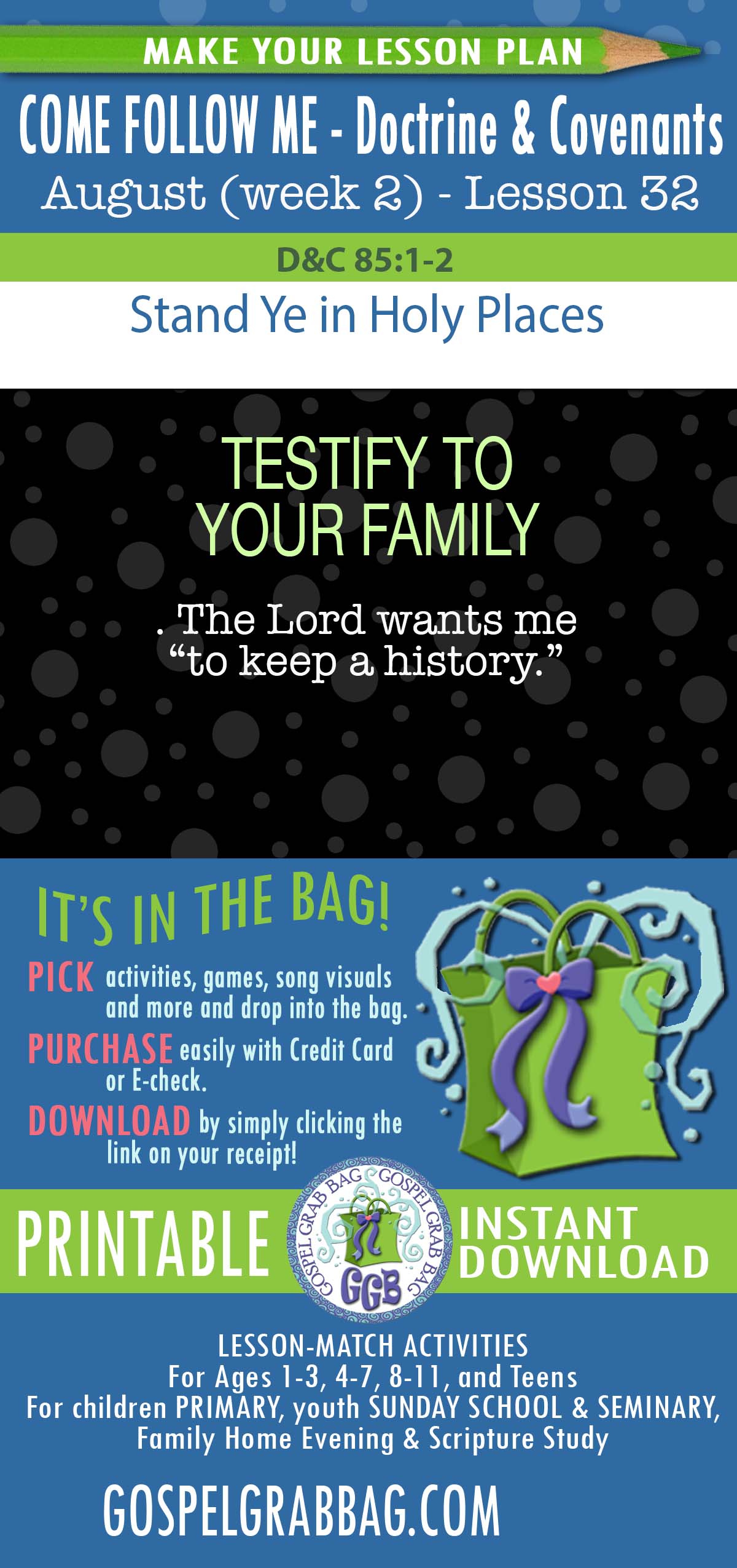 D&C 85:1-2 Lesson Activities