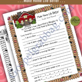 Youth Goal Planner - FAMILY - Make Home Life Better