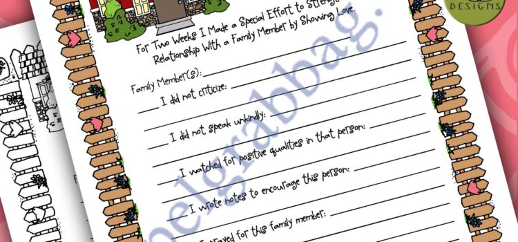 Youth Goal Planner - FAMILY - Make Home Life Better