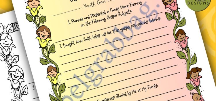YOUTH GOAL PLANNER Teach Others How Faith Helps Us Live Gospel Principles