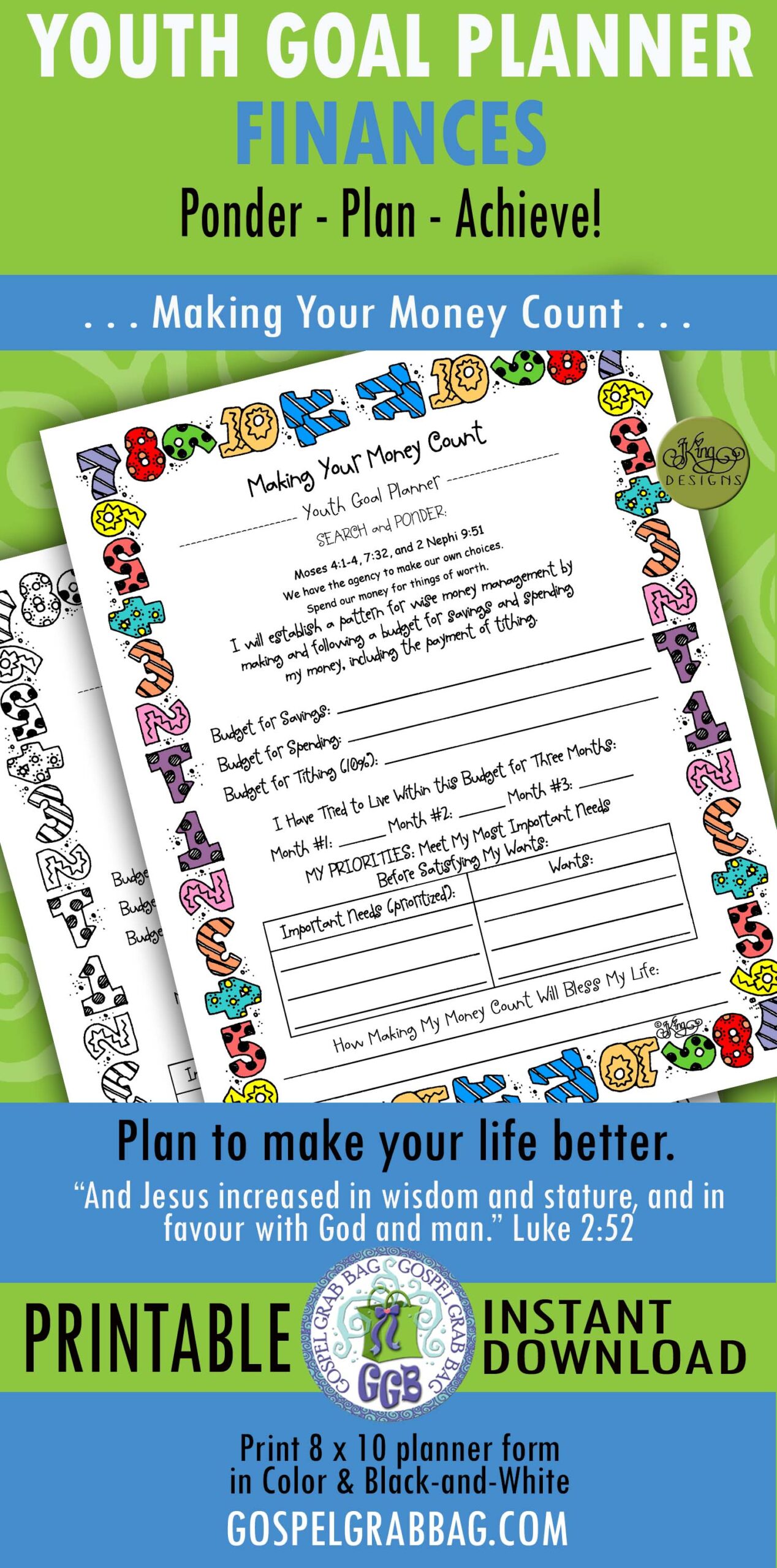 YOUTH GOAL PLANNER "Making Your Money Count"