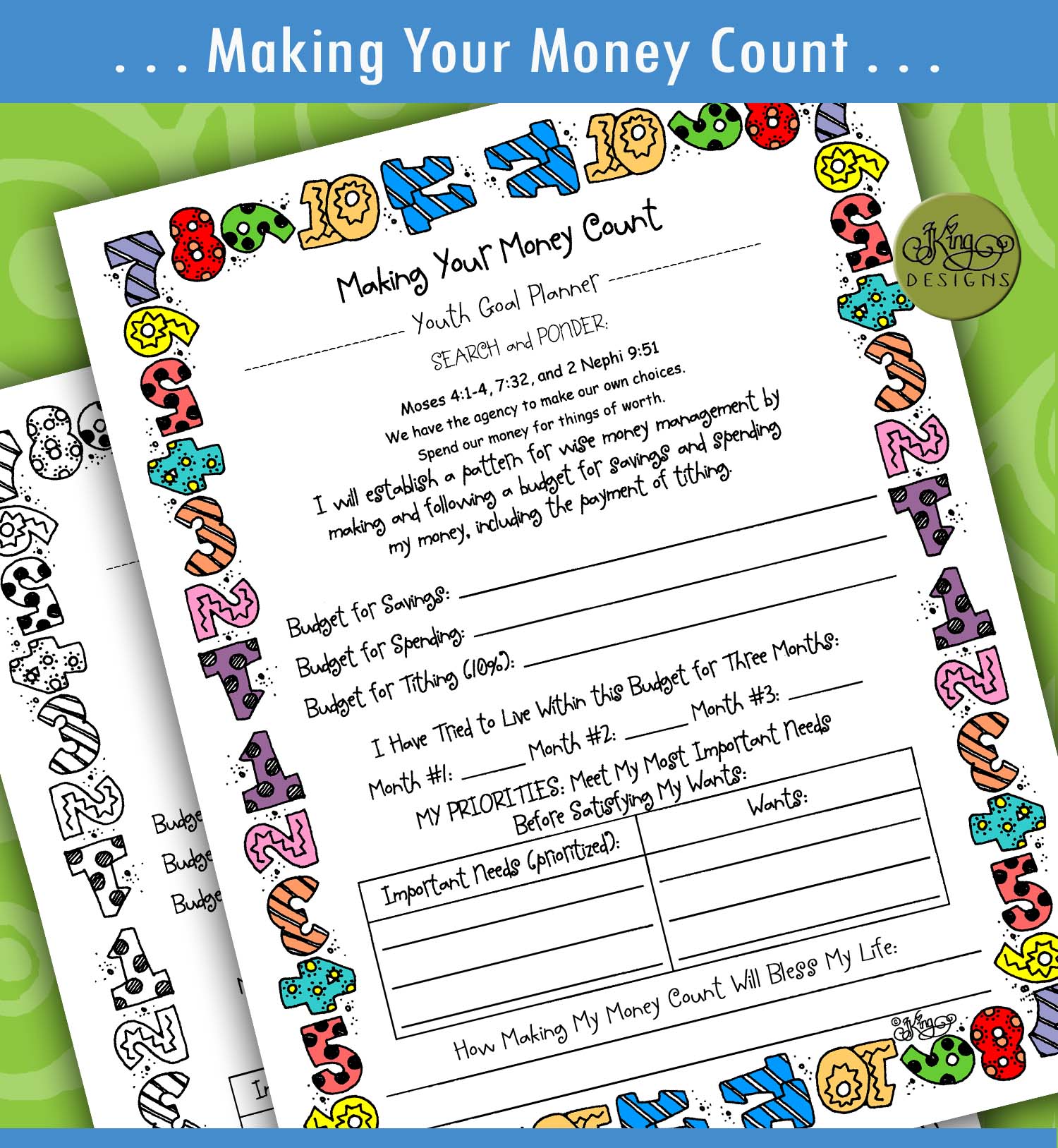 YOUTH GOAL PLANNER "Making Your Money Count"