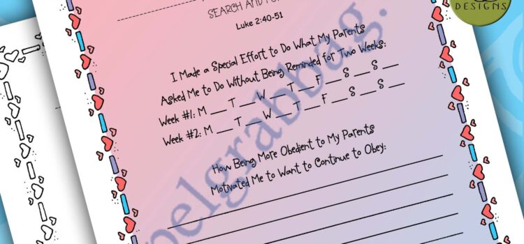 "Strive to Obey Parents" YOUTH GOAL PLANNER