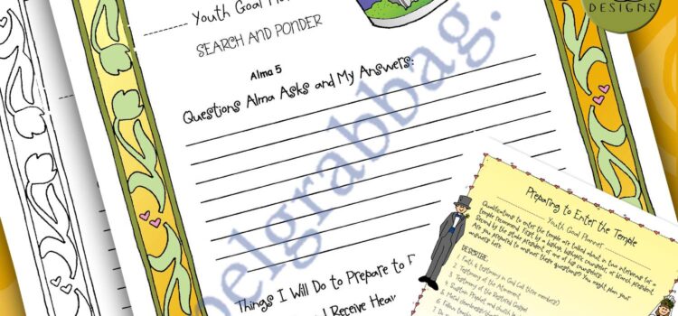 Preparing to Enter the Temple YOUTH GOAL PLANNER