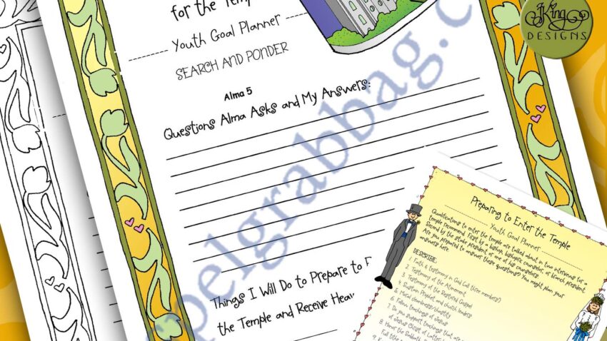 Preparing to Enter the Temple YOUTH GOAL PLANNER