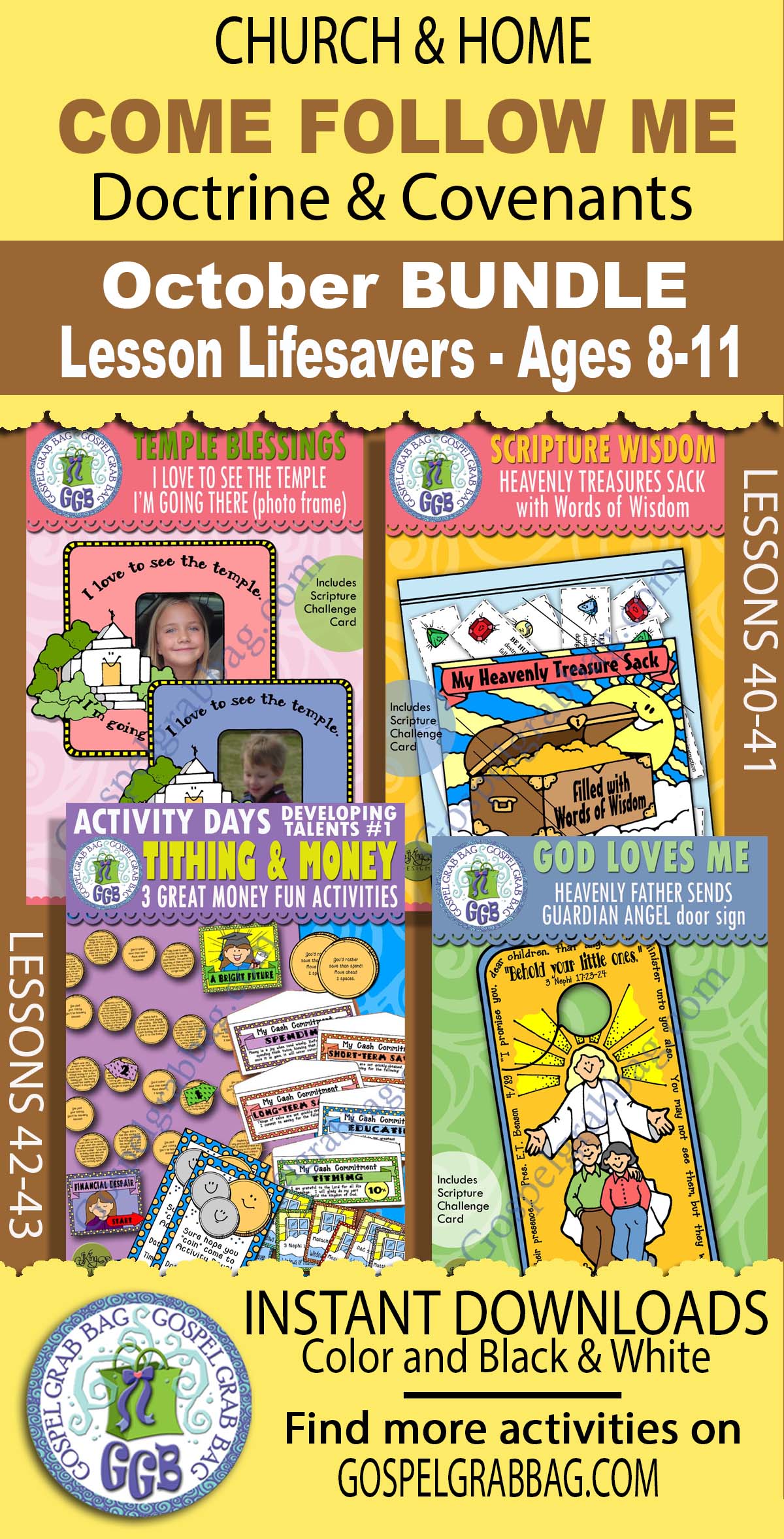 COME FOLLOW ME D&C 109-123 Activities BUNDLE