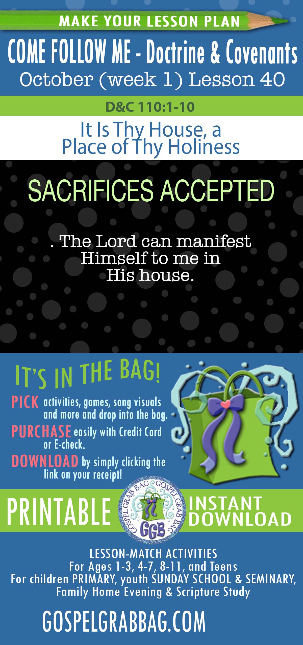 D&C 110 "It Is Thy House, a Place of Thy Holiness" TOPIC: The Lord can manifest Himself to me in His house.