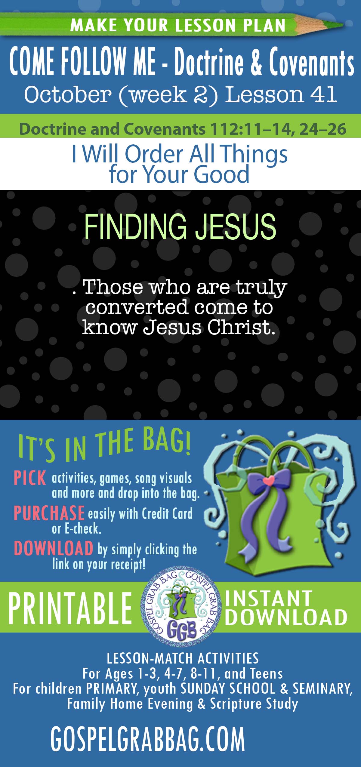 D&C 112 "I Will Order All Things for Your Good" TOPIC: The converted come to know Jesus.