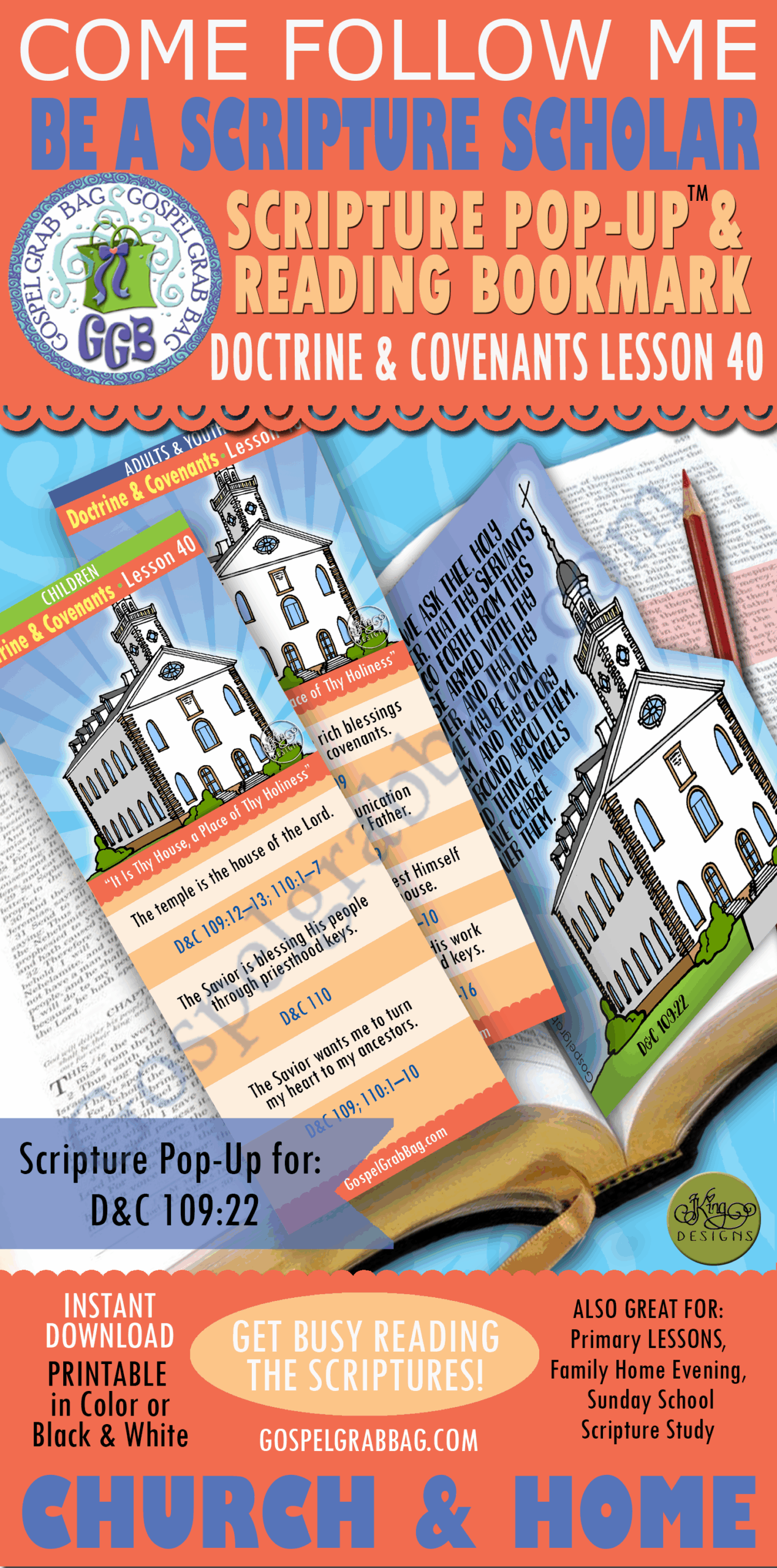 "It Is Thy House, a Place of Thy Holiness" SCRIPTURE SCHOLARS KIT - D&C 109-110