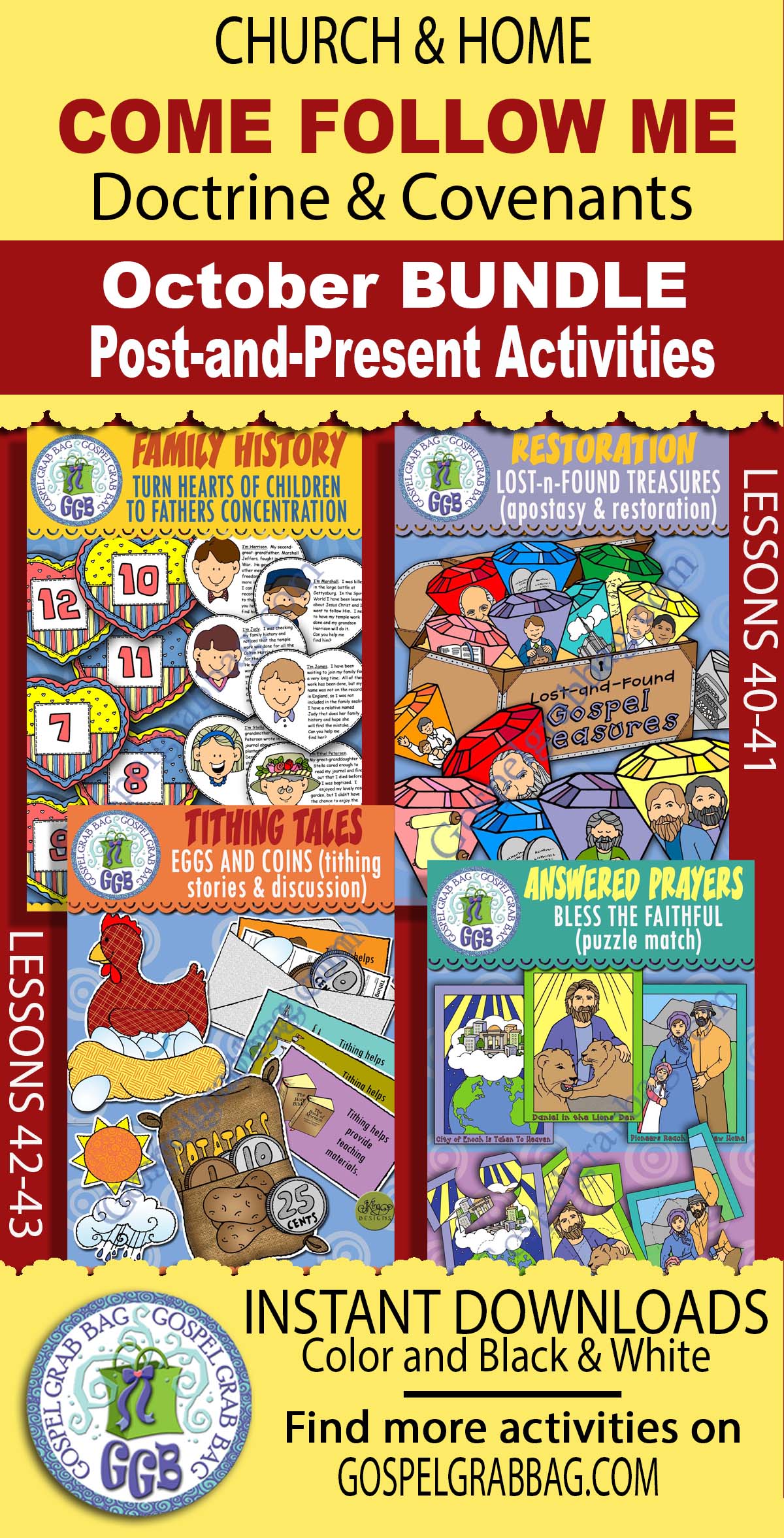COME FOLLOW ME D&C 109-123 Activities BUNDLE