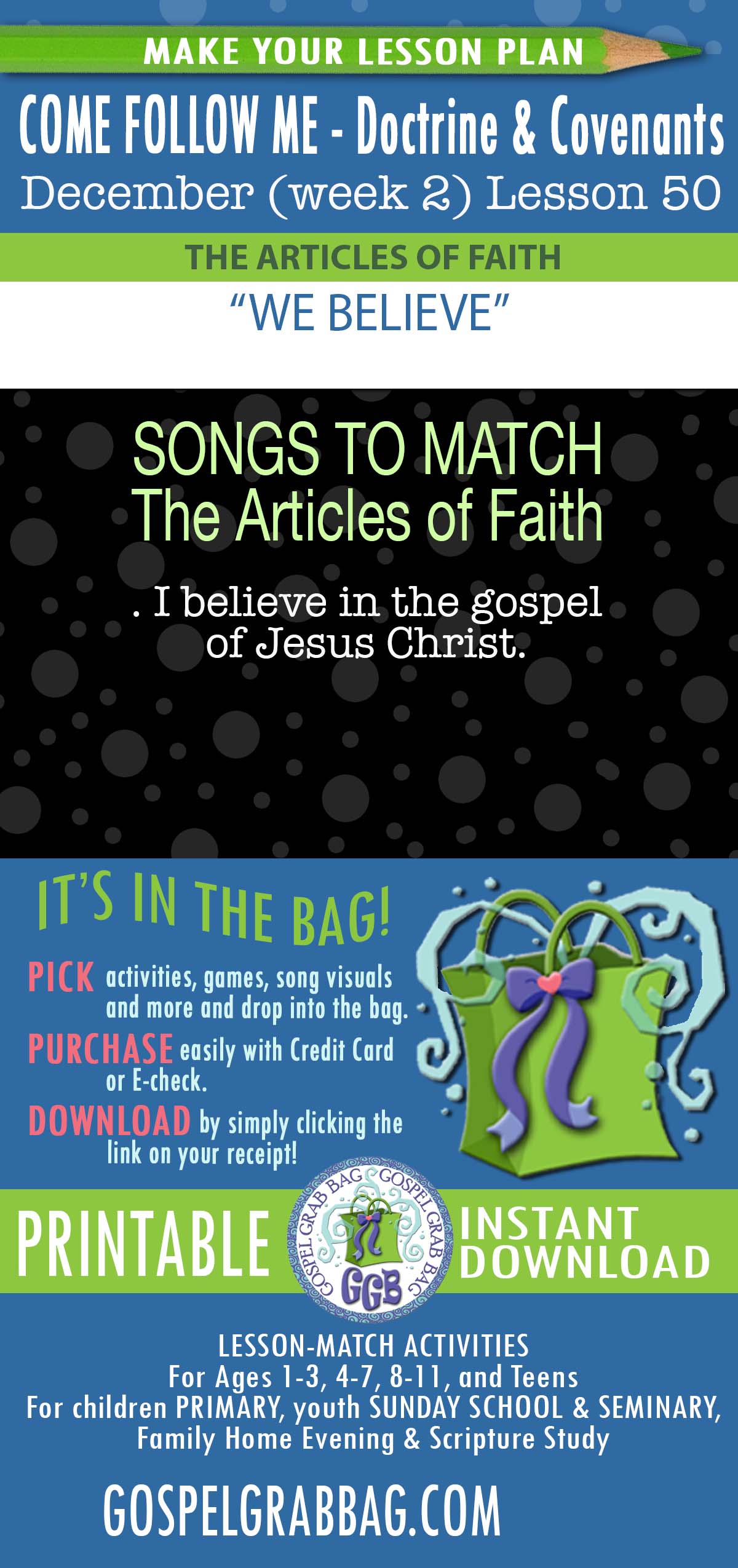 "We Believe" - Come Follow Me - December week 2 "The Articles of Faith"