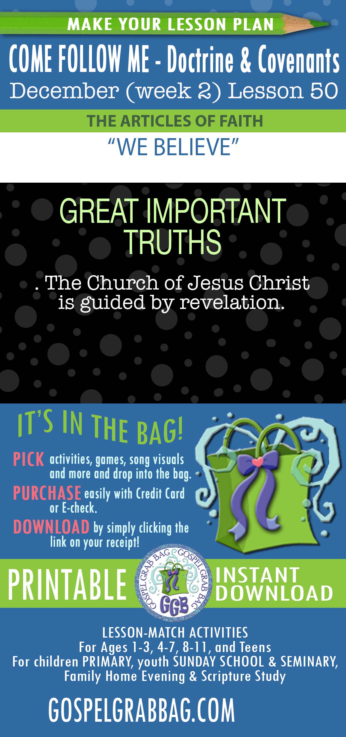 "We Believe" - Come Follow Me - December week 2 "The Articles of Faith"