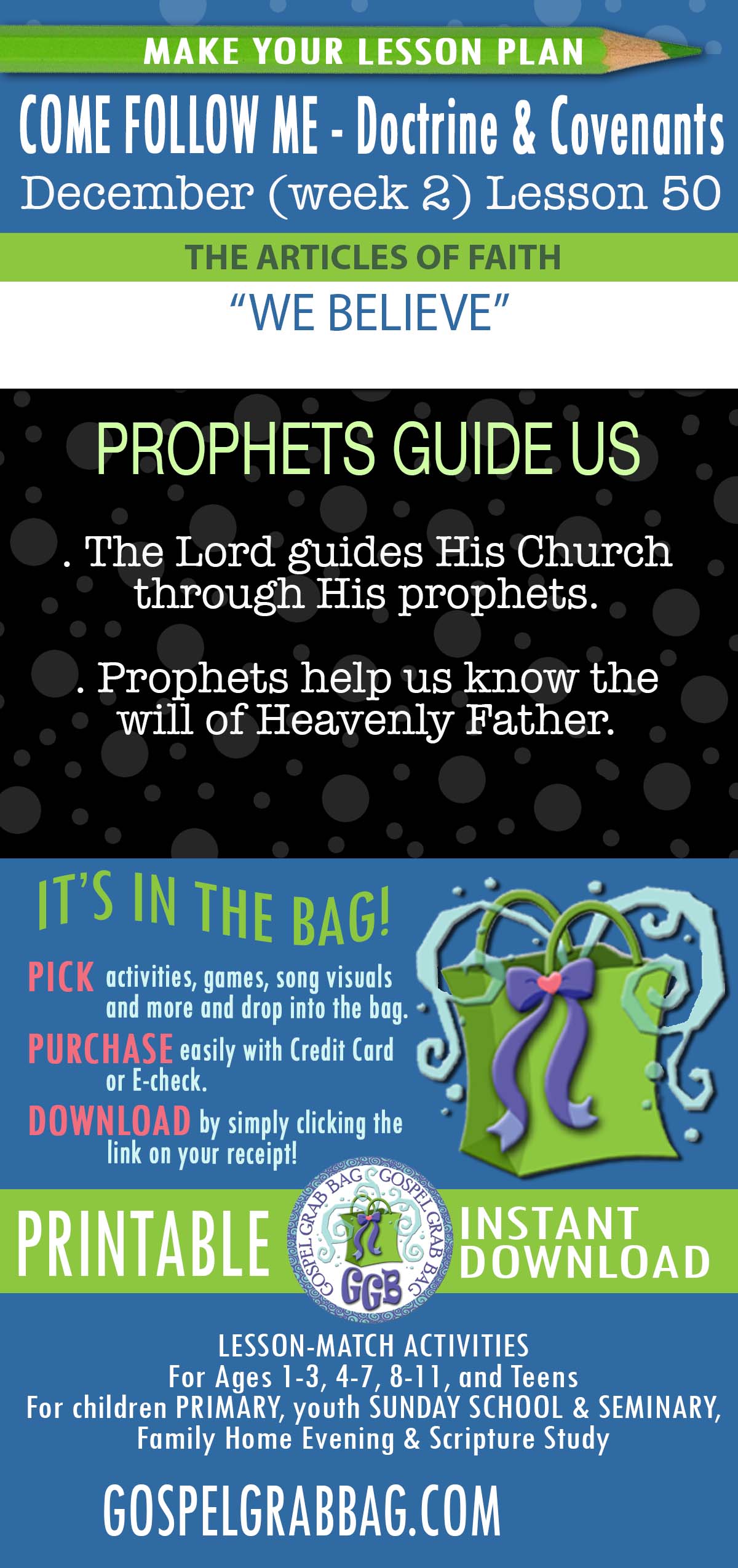 "We Believe" - Come Follow Me - December week 2 "The Articles of Faith"