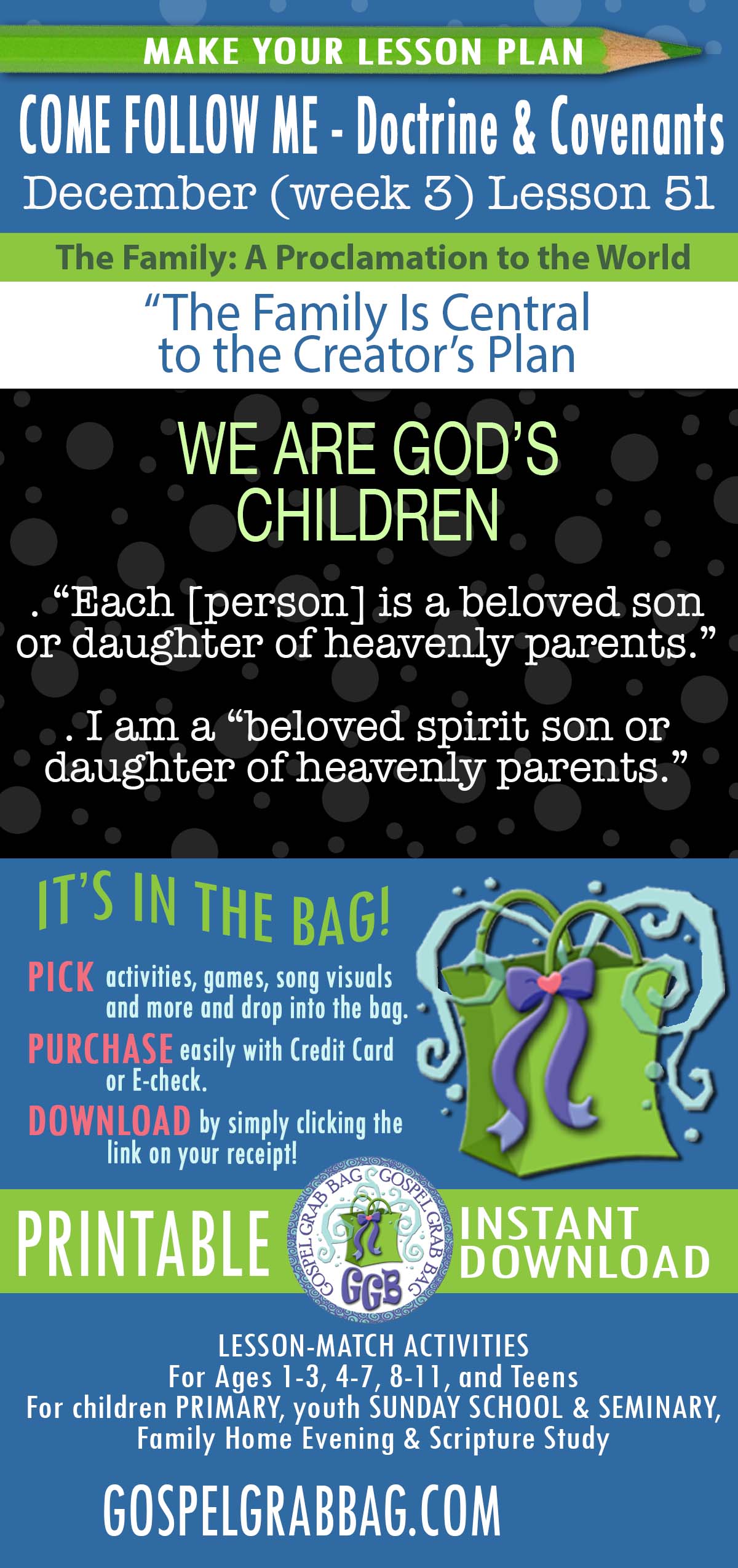 The Family: A Proclamation to the World "The Family Is Central to the Creator's Plan"