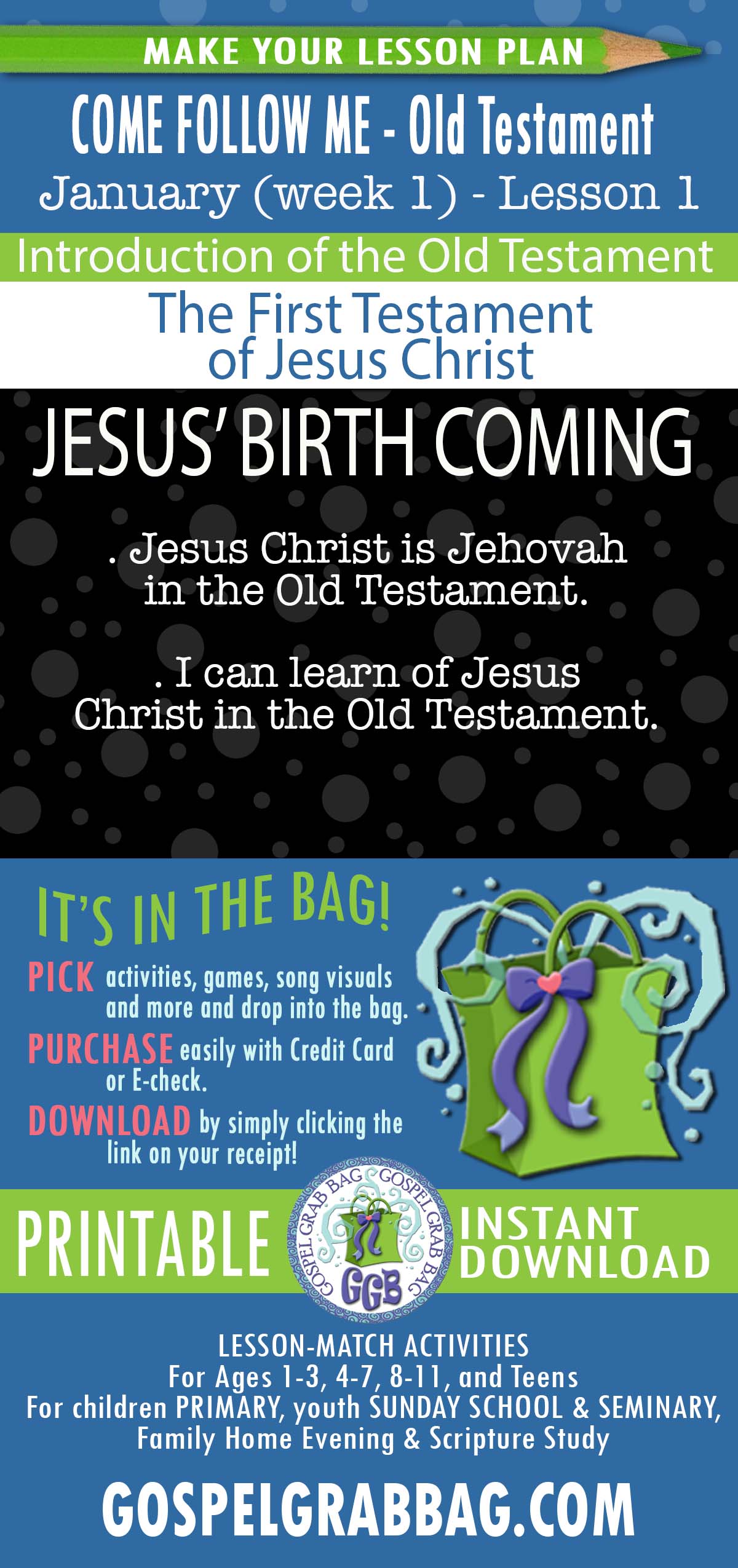 “The First Testament of Jesus Christ” COME FOLLOW ME - Old Testament - January (week 1) Introduction to the Old Testament