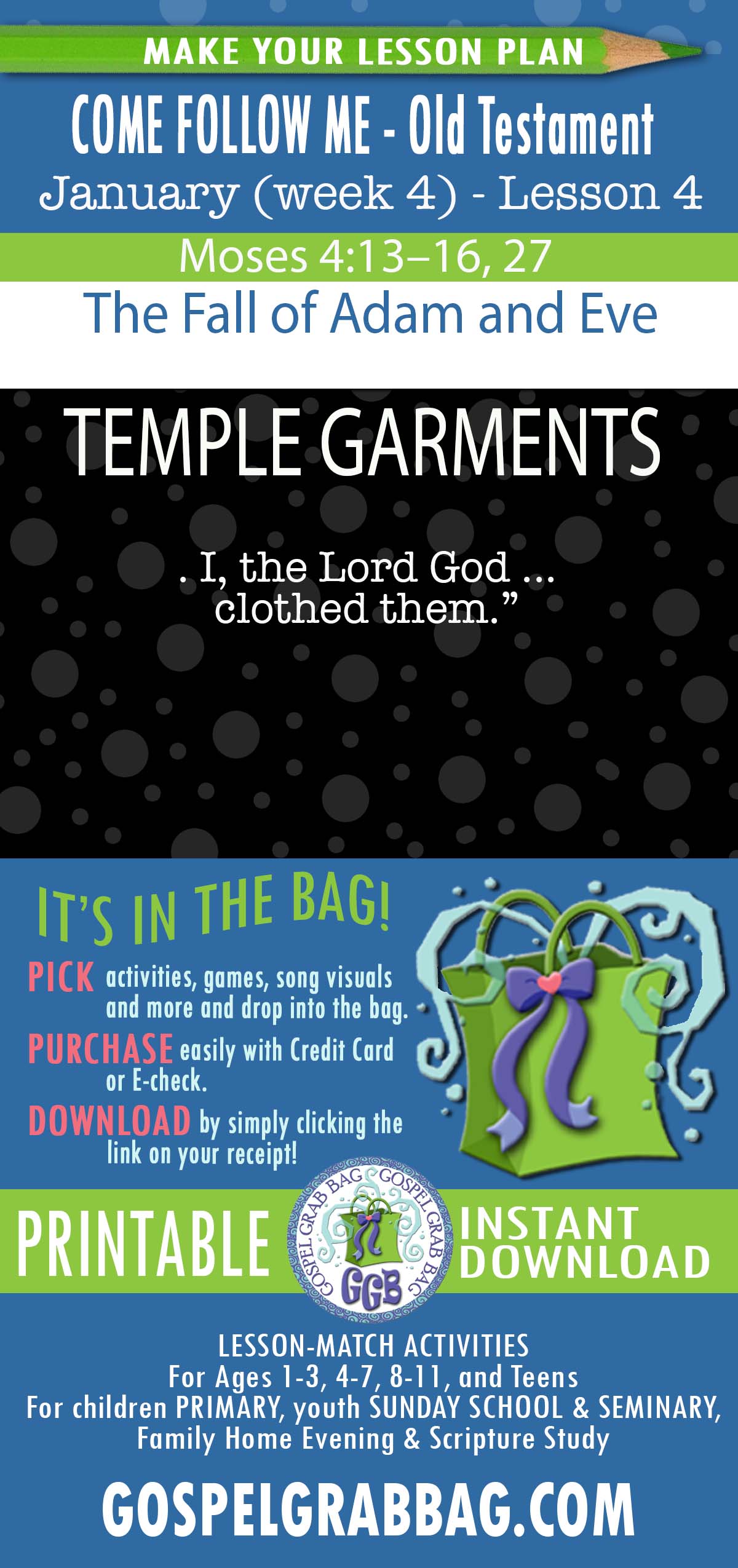 "The Fall of Adam and Eve" COME FOLLOW ME - Old Testament - January (week 4) Moses 4