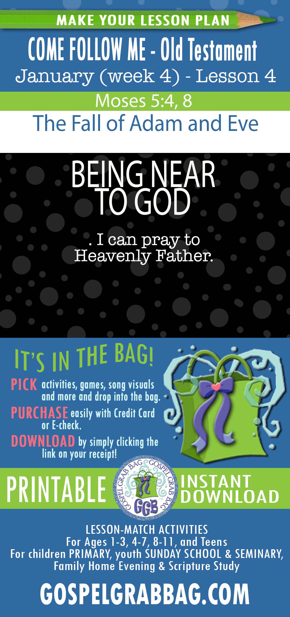 "The Fall of Adam and Eve" COME FOLLOW ME - Old Testament - January (week 4) Moses 5