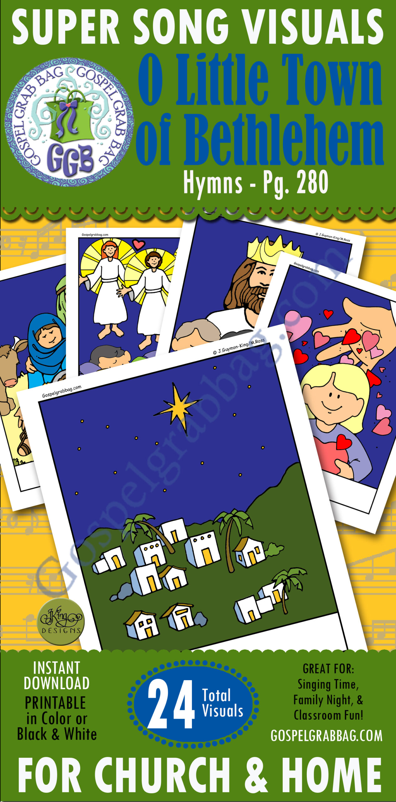 O Little Town of Bethlehem SONG VISUALS Hymns, no. 280