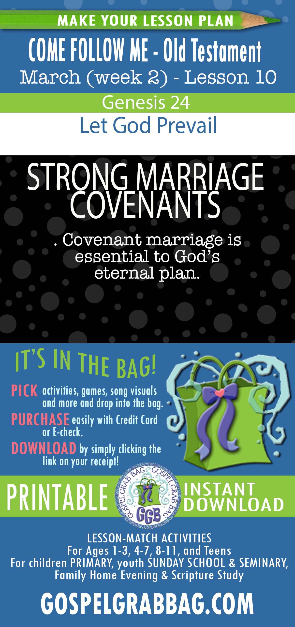 COME FOLLOW ME - Old Testament - March (week 2) "Let God Prevail" Genesis 24-33