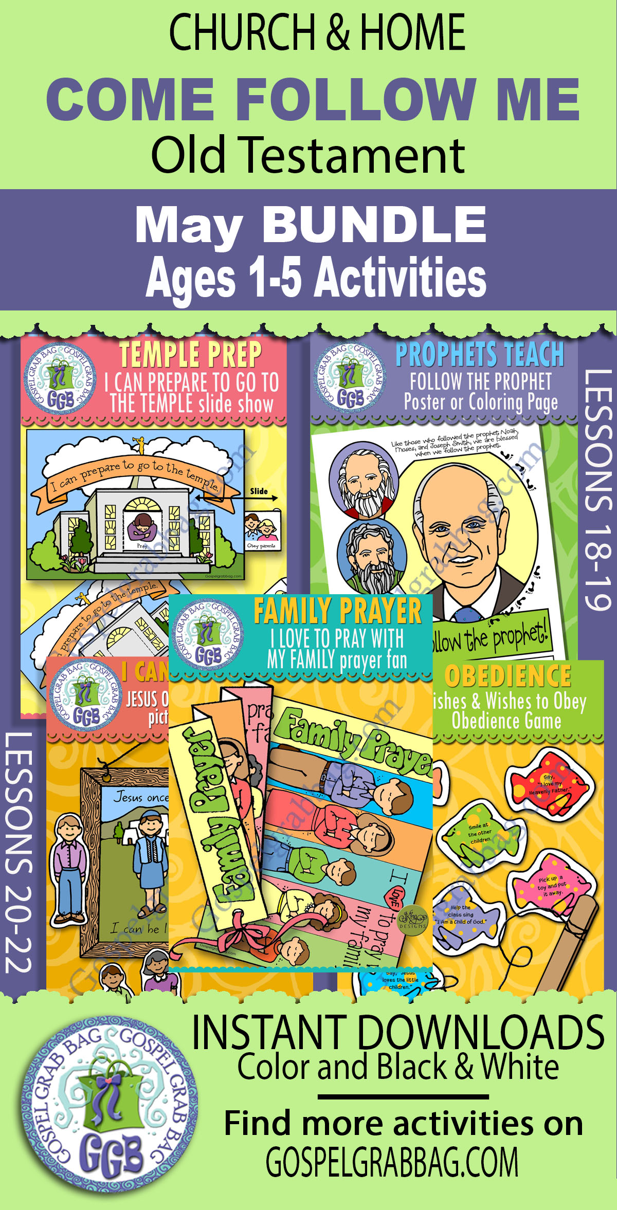 Ages 1-5 Activities BUNDLE for Old Testament MAY