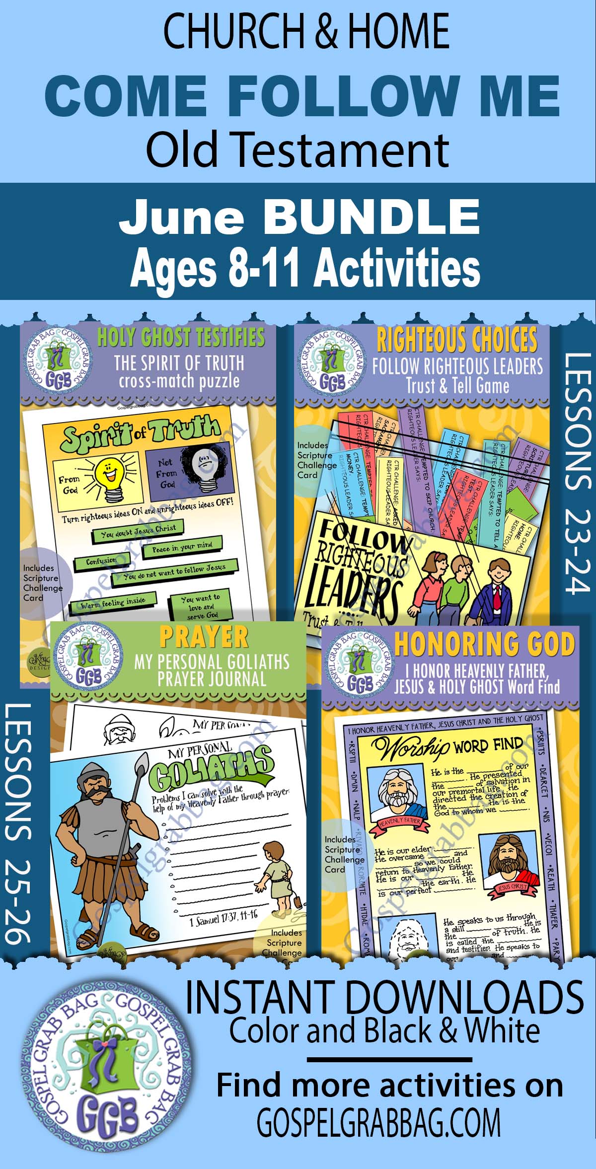 Ages 8-11 BUNDLE for Old Testament JUNE