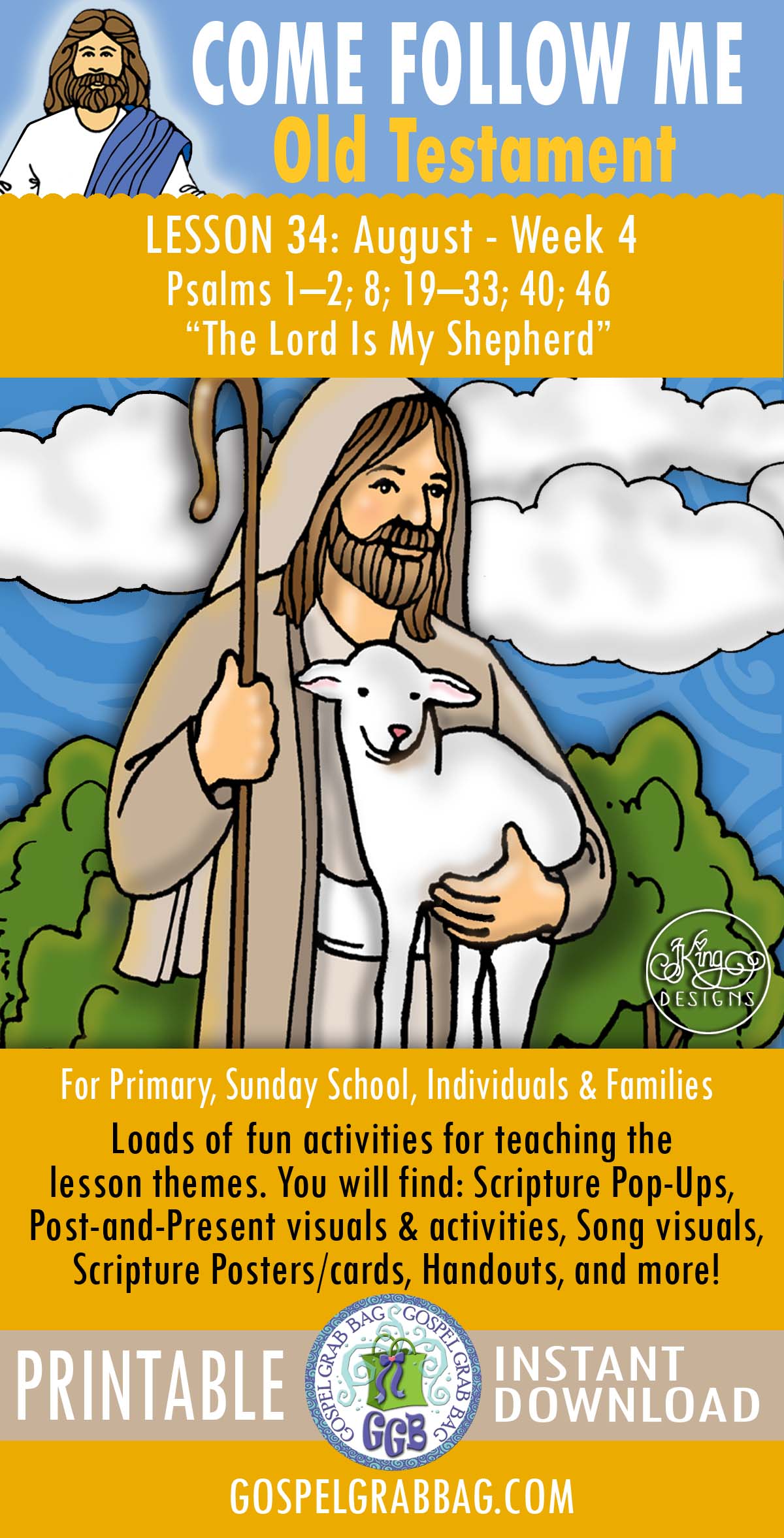 “The Lord Is My Shepherd” COME FOLLOW ME August week 4 - Psalms