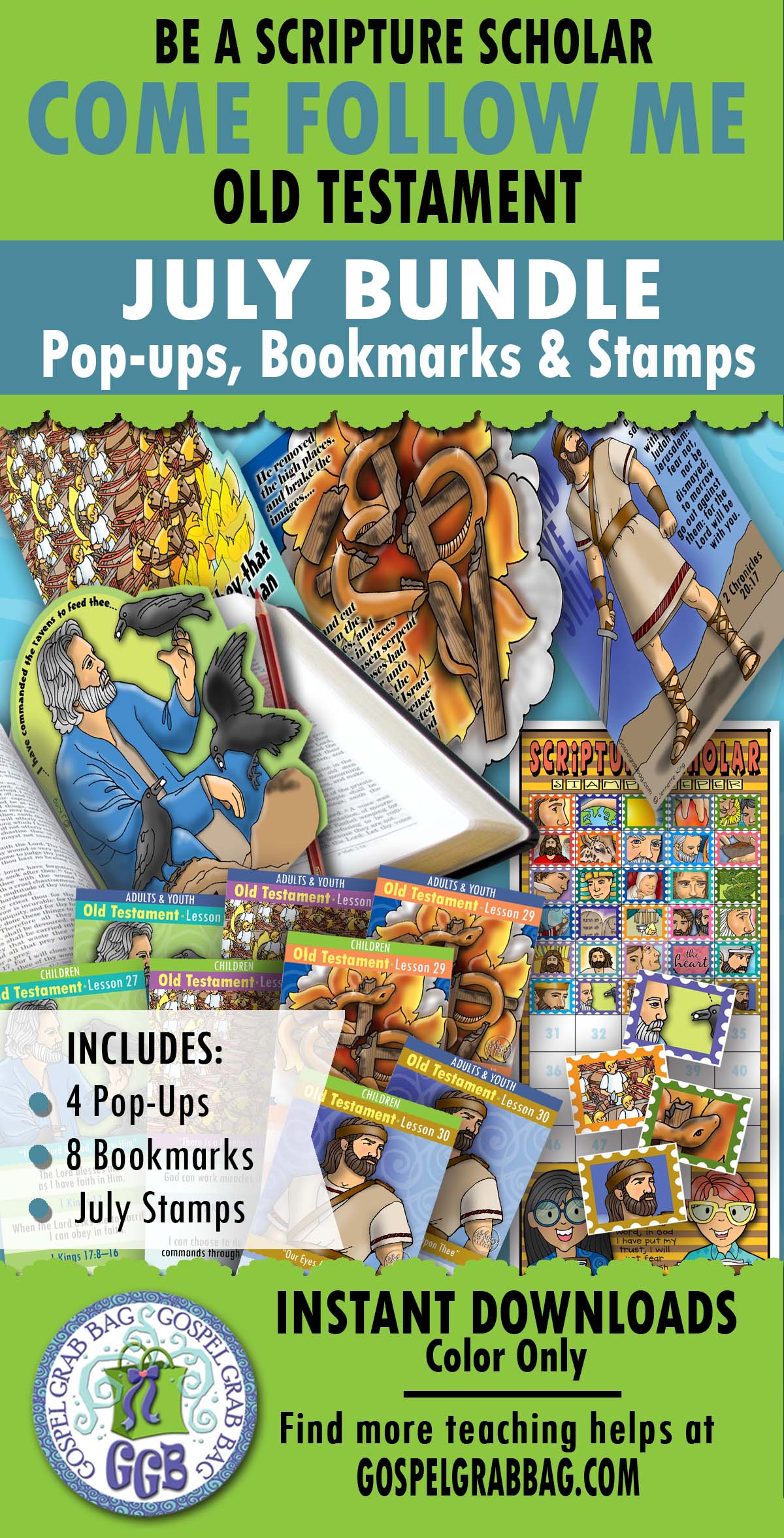 Scripture Scholars - JULY Come Follow Me - Old Testament BUNDLE
